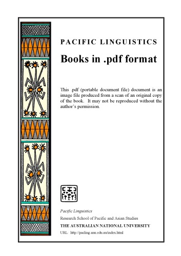 A Grammar of Bilua: A Papuan Language of the Solomon Islands (Pacific Linguistics)