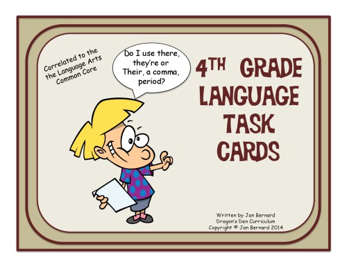 4th Grade Language Task Cards (and Game)!
