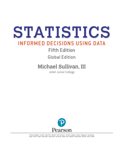 Statistics. Informed Decisions using Data