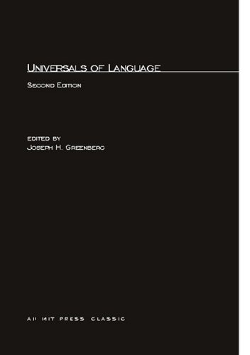 Universals of Language - Revised 2nd Edition
