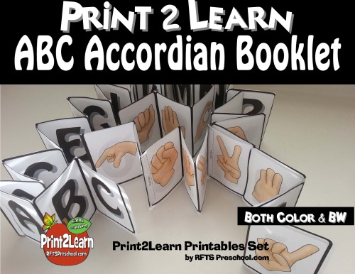 ABC Sign Language-Accordion Booklet (Interactive, Hands-on)