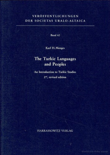 The Turkic Languages and Peoples: An Introduction to Turkic Studies