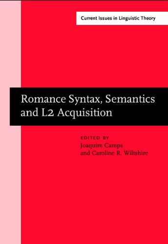 Romance Syntax, Semantics and L2 Acquisition: Selected Papers from the 30th Linguistic Symposium on Romance Languages, Gainesville, Florida, February