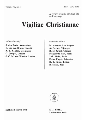 [Journal] Vigiliae Christianae: A Review of Early Christian Life and Language. Vol. 49