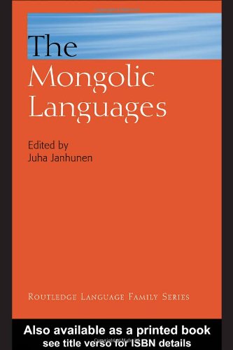 The Mongolic Languages (Routledge Language Family Series)