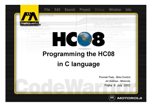 Programming the HC08 in C language