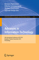 Advances in Information Technology: 4th International Conference, IAIT 2010, Bangkok, Thailand, November 4-5, 2010. Proceedings