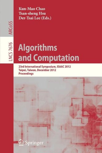 Algorithms and Computation: 23rd International Symposium, ISAAC 2012, Taipei, Taiwan, December 19-21, 2012. Proceedings