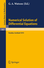 Conference on the Numerical Solution of Differential Equations: Dundee 1973