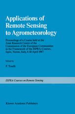 Applications of Remote Sensing to Agrometeorology: Proceedings of a Course held at the Joint Research Centre of the Commission of the European Communi
