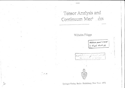 Tensor Analysis and Continuum Mechanics