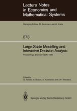 Large-Scale Modelling and Interactive Decision Analysis: Proceedings of a Workshop sponsored by IIASA (International Institute for Applied Systems Ana