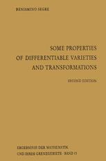 Some Properties of Differentiable Varieties and Transformations: With Special Reference to the Analytic and Algebraic Cases