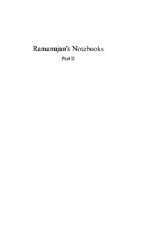 Ramanujan’s Nots
