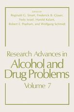 Research Advances in Alcohol and Drug Problems: Volume 7