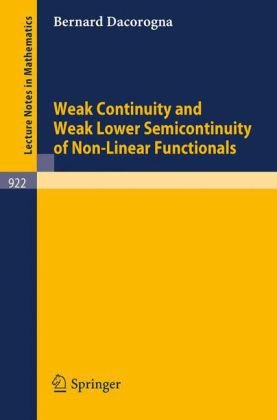 Weak Continuity and Weak Semicontinuity of Non-Linear Functionals