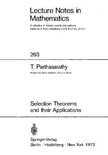 Selection theorems and their applications