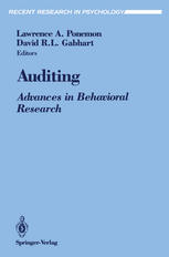 Auditing: Advances in Behavioral Research