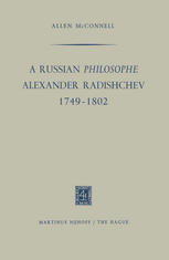 A Russian Philosophe Alexander Radishchev 1749–1802