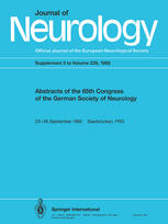 Abstracts of the 65th congress of the German Society of Neurology