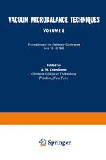 Vacuum Microbalance Techniques: Volume 8 Proceedings of the Wakefield Conference, June 12–13, 1969