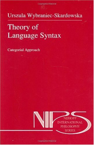 Theory of Language Syntax: Categorical Approach