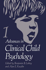 Advances in Clinical Child Psychology: Volume 1