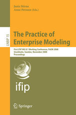 The Practice of Enterprise Modeling: First IFIP WG 8.1 Working Conference, PoEM 2008, Stockholm, Sweden, November 12-13, 2008. Proceedings