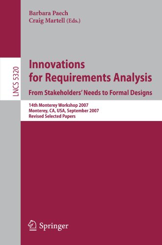 Innovations for Requirement Analysis. From Stakeholders’ Needs to Formal Designs: 14th Monterey Workshop 2007, Monterey, CA, USA, September 10-13, 200