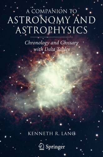A companion to astronomy and astrophysics: chronology and glossary with data tables