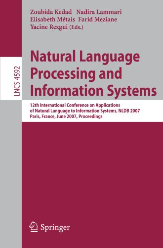 Natural Language Processing and Information Systems: 12th International Conference on Applications of Natural Language to Information Systems, NLDB 20