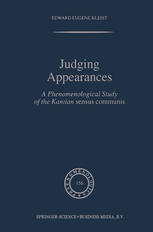 Judging Appearances: A Phenomenological Study of the Kantian sensus communis