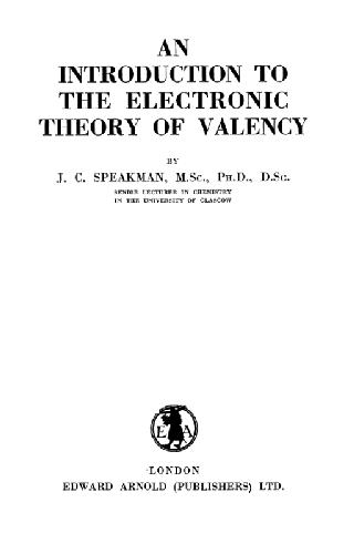 An introduction to the electronic theory of valency