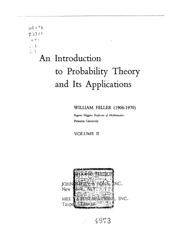 An Introduction To Probability Theory And Its Applications