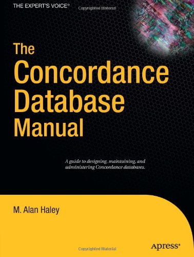The Concordance Database Manual