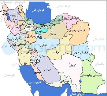 لایه شهرستان های ایران