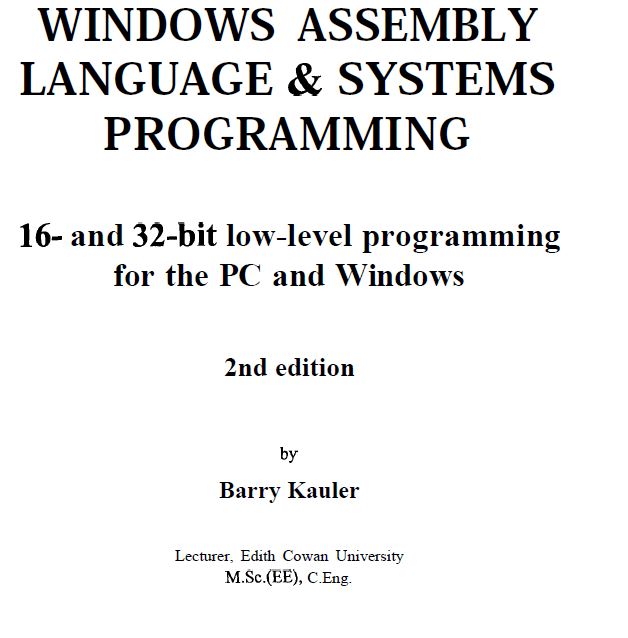 Windows Assembly Language and Systems (زبان اصلی)