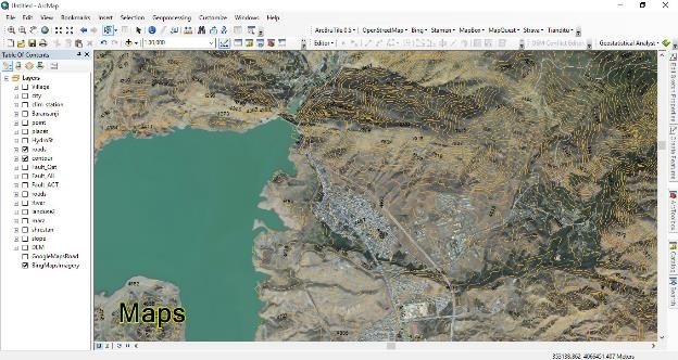 نقشه های GIS شهرستان رودبار
