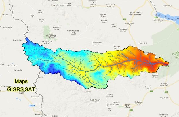 نقشه های GIS حوزه آبخیز آق چای استان آذربایجان غربی
