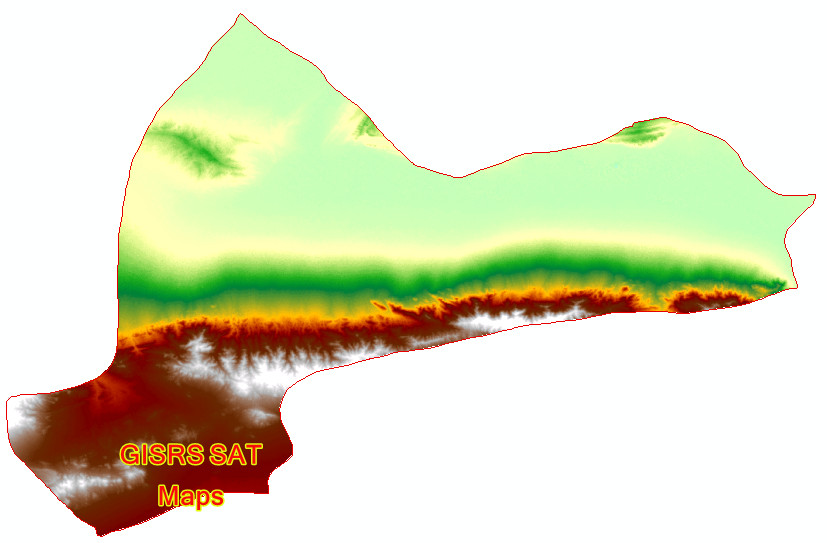دانلود مدل رقومی ارتفاع (DEM) 12.5 متری شهرستان اشتهارد استان کرج