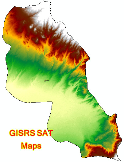 دانلود مدل رقومی ارتفاع (DEM) 12.5 متری شهرستان نمین استان اردبیل