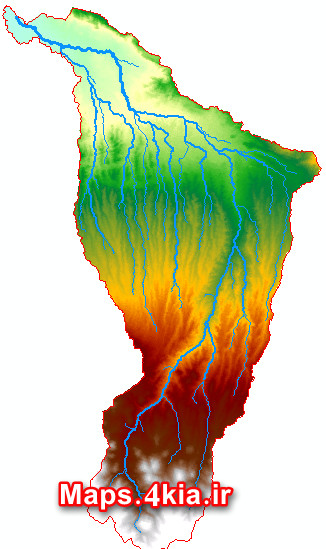 نقشه های GIS حوزه آبخیز رودخانه مهران چای تبریز