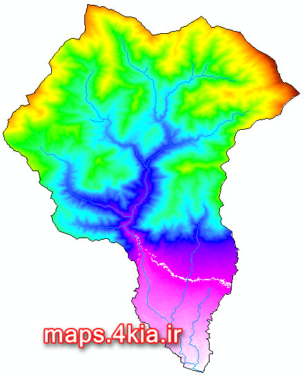 نقشه های GIS حوزه آبخیز رودخانه کن تهران