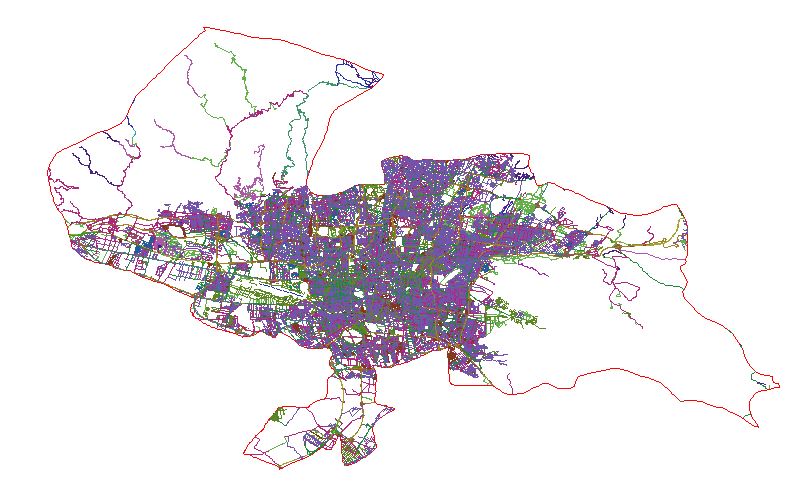 دانلود نقشه GIS شبکه معابرشهر و شهرستان تهران