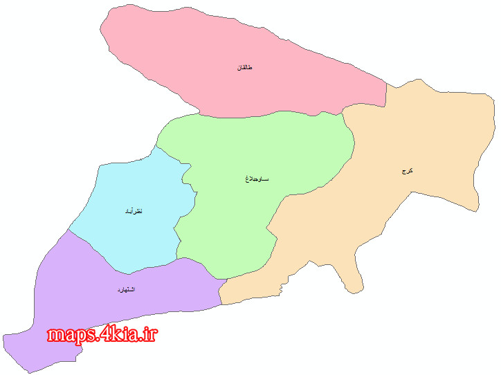نقشه GIS استان البرز