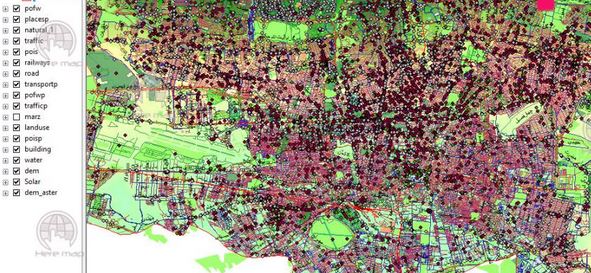 نقشه های GIS شهر و شهرستان تهران