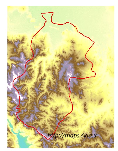 دانلود مدل رقومی ارتفاع شهرستان مهاباد