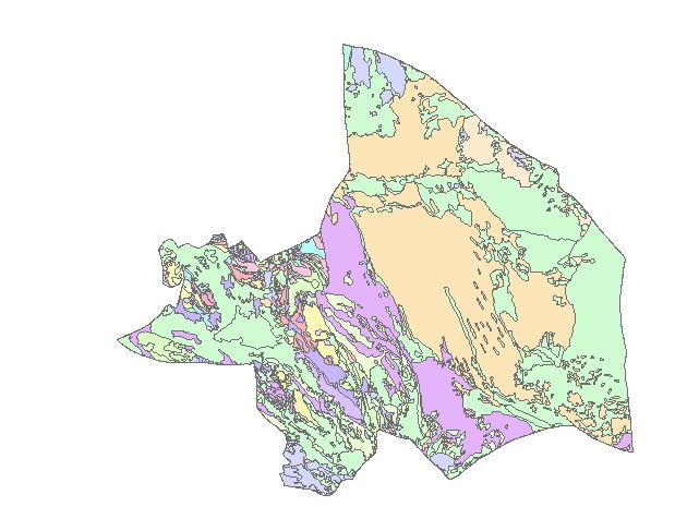 نقشه GIS زمین شناسی شهرستان کرمان