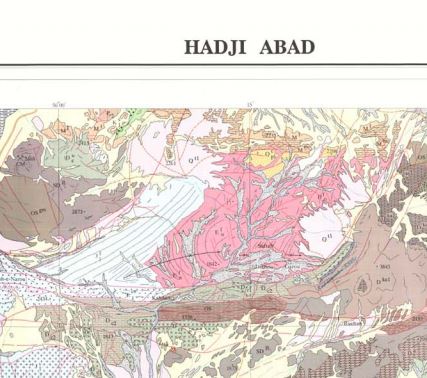 نقشه زمین شناسی حاجی آباد 1:250.000