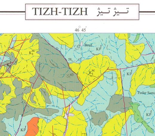 نقشه زمین شناسی تیژتیژ(1:100000)